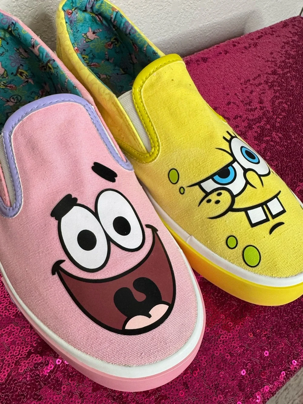 GROUND UP 🧽 Slip-On SPONGE BOB, PATRICK Low Top Sneakers (Women’s 11)